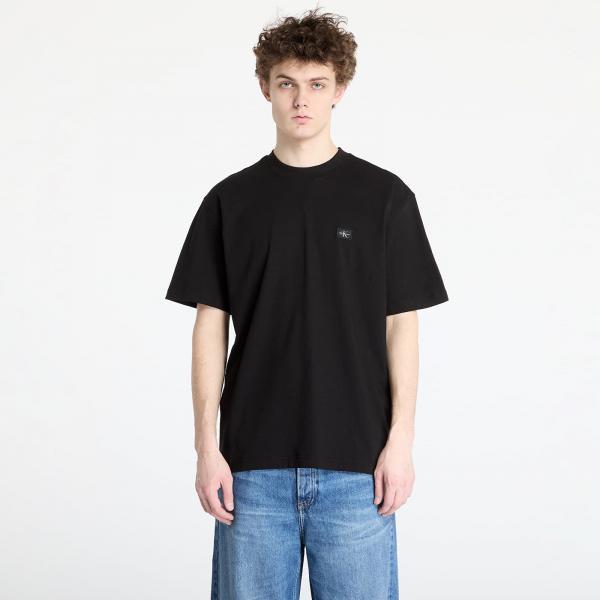 Tričko Calvin Klein Jeans Woven Label Relaxed Tee Black M