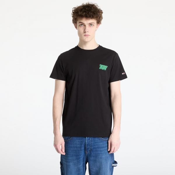 Tričko Tommy Jeans Slim Bubble Print Tee Black M