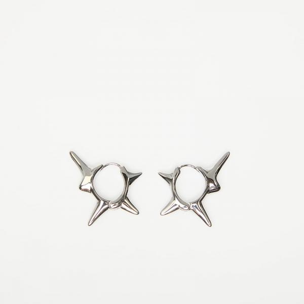 Vitaly Fractal Earrings Silver OS