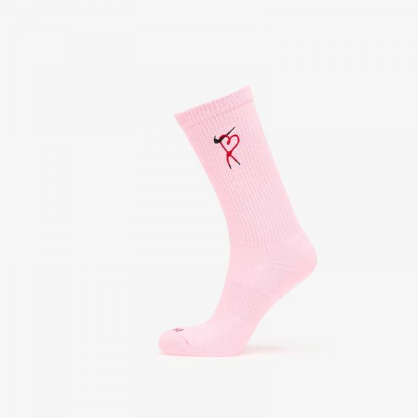 Ponožky Nike Everyday Plus Dri-FIT Cushioned Crew Socks 1-Pack Pink Foam/ University Red/ Black XL