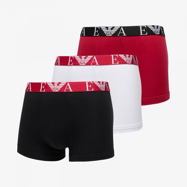 Boxerky EA7 Emporio Armani 3-Pack Trunk White/ Scooter/ Black M
