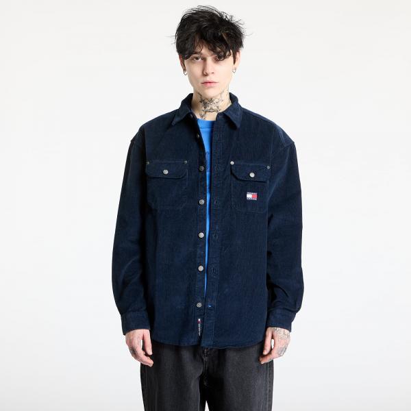 Košile Tommy Jeans Relaxed Cord Shirt Dark Night Navy M