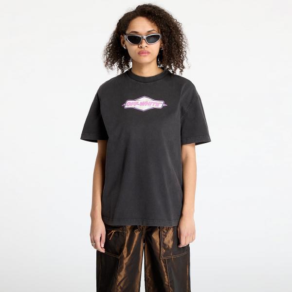 Tričko Off-White Roses Logo Regular Tee Washed Black/ Phlo M