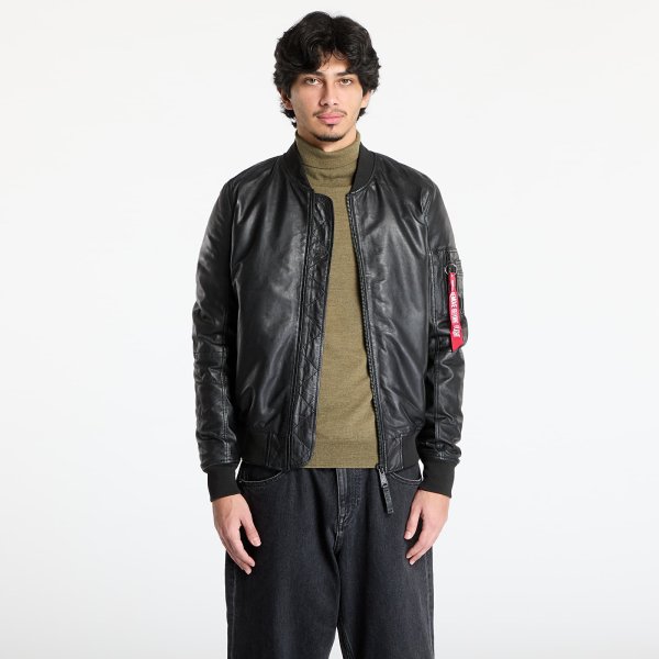 Bunda Alpha Industries Inc. MA-1 Leather Black S
