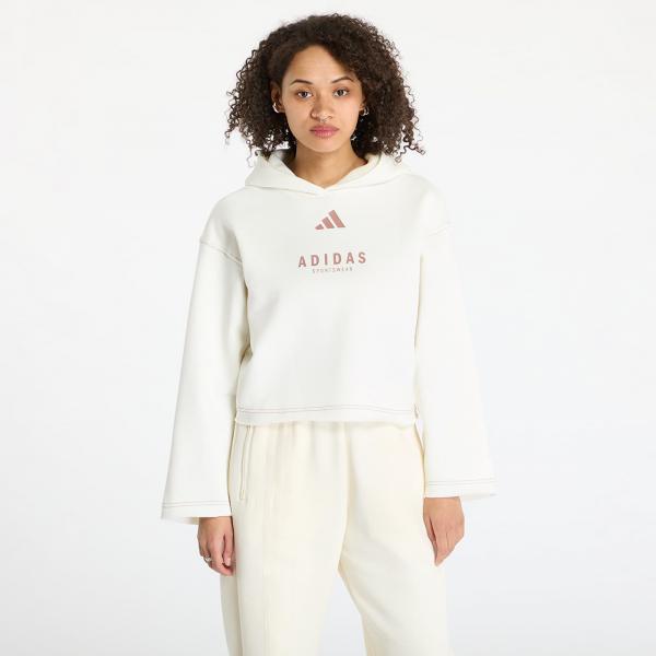 Mikina adidas All Szn Loose Graphic Hoodie Off White L