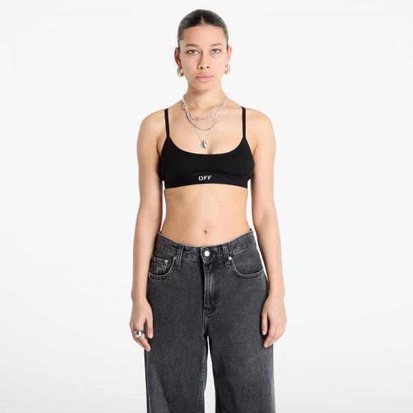 Podprsenka Off-White Off Rib Bralette Black/ White L