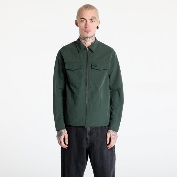 Bunda FRED PERRY Zip Through Overshirt Court Green L