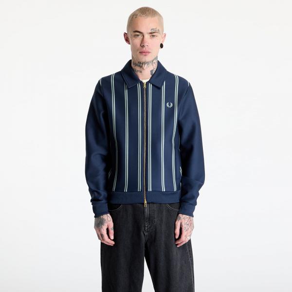 Mikina FRED PERRY Striped Collared Track Jacket Tennis Blue L