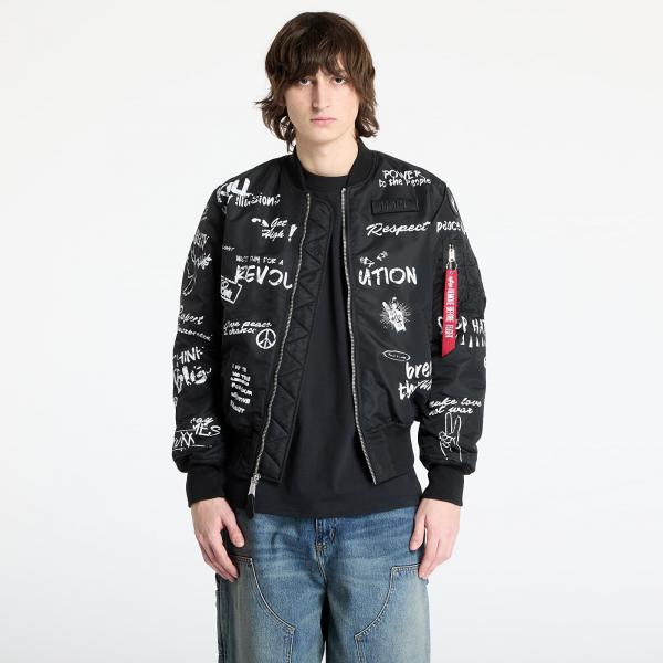 Bunda Alpha Industries MA-1 Peace Black L