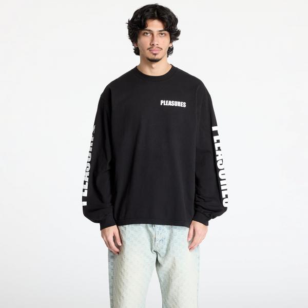 Tričko PLEASURES Impact Staff Long Sleeve T-Shirt Black XL