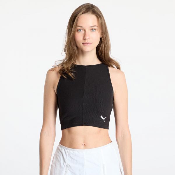 Top Puma Wardrobe Essentials Ribbed Crop Top PUMA Black L