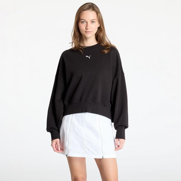 Mikina Puma Wardrobe Essentials Over-Oversized Crew PUMA Black M