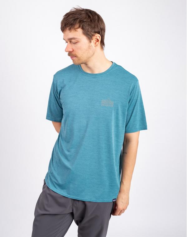 Tričko Patagonia M's Cap Cool Daily Graphic Shirt Strataspire: Wetland Blue X-Dye