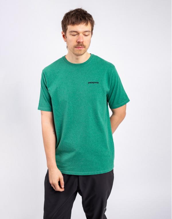 Tričko Patagonia M's P-6 Logo Responsibili-Tee P-6 Outline: Heartleaf Green