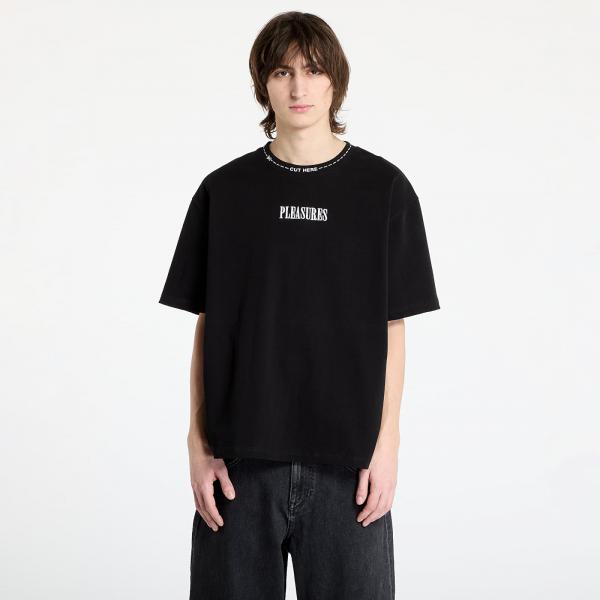 Tričko PLEASURES Cut Here Heavyweight T-Shirt Black S