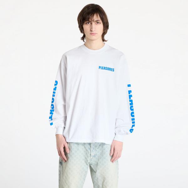 Tričko PLEASURES Impact Staff Long Sleeve T-Shirt White XL