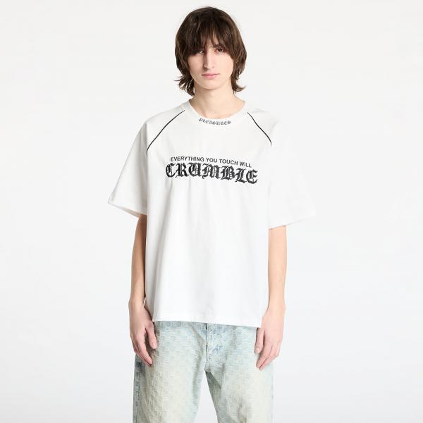 Tričko PLEASURES Crumble Heavyweight Raglan White S