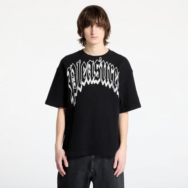 Tričko PLEASURES Twitch Waffle T-Shirt Black S