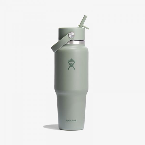 Hydroflask 946 ml Wide Flex Straw Travel Bottle Agave Universal