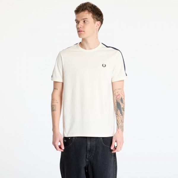 Tričko FRED PERRY Contrast Tape Ringer T-Shirt Ecru XL