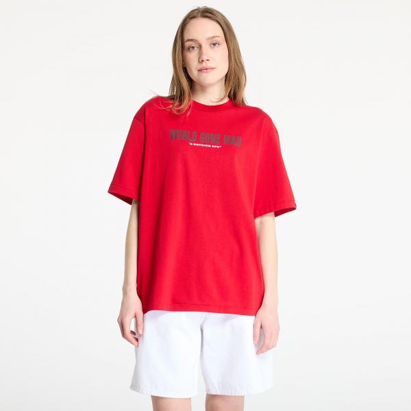 Tričko A BATHING APE Slogan Relaxed Fit Tee UNISEX Red M