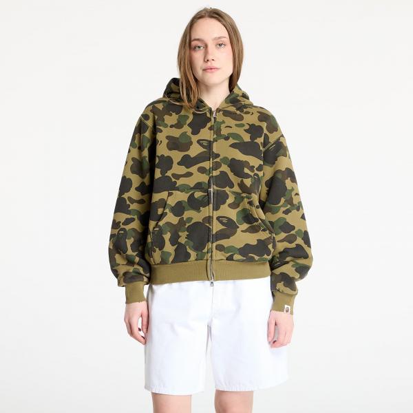 Mikina A BATHING APE 1St Camo Heavy Wash Cropped Fit Zip Hoodie UNISEX Green S