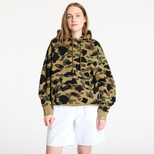 Mikina A BATHING APE 1St Camo Jacquard One Point Relaxed Fit Pullover Hoodie UNISEX Green M