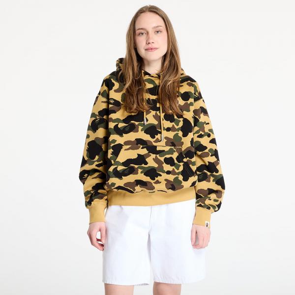 Mikina A BATHING APE 1St Camo Jacquard One Point Relaxed Fit Pullover Hoodie UNISEX Yellow M