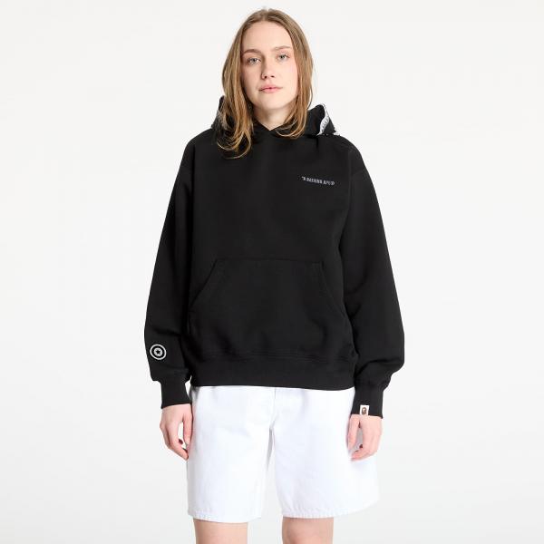 Mikina A BATHING APE Shark Logo Relaxed Fit Pullover Hoodie UNISEX Black M