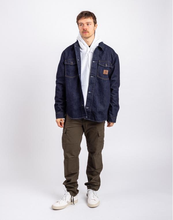 Carhartt WIP Lincoln Shirt Jac Blue rinsed L