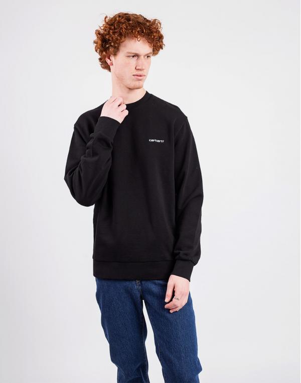 Carhartt WIP Script Embroidery Sweat Black/White L