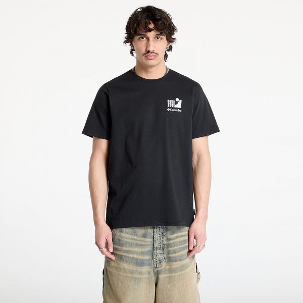 Tričko Columbia Explorers Canyon™ Back SS Tee Black/ Explore Outdoors L