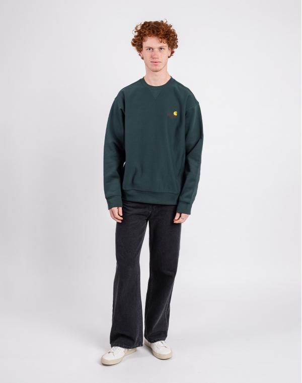 Carhartt WIP American Script Sweat Conifer S