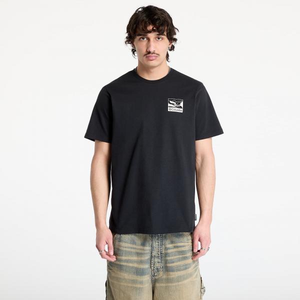 Tričko Columbia Explorers Canyon™ Back SS Tee Black/ Trailscape M
