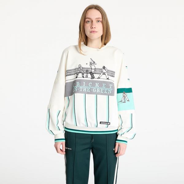 Mikina adidas Retro Sports Cricket-Inspired Crew White/ Off White XS