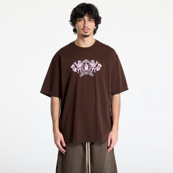 Tričko A BATHING APE College Logo Relaxed Fit Tee UNISEX Brown M