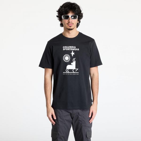 Tričko Columbia Explorers Canyon™ SS Tee Black/ Naturally Outdoor L