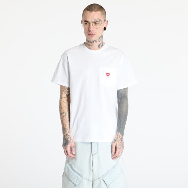 Tričko Carhartt WIP S/S Pocket Heart T-Shirt UNISEX White/ Red XS