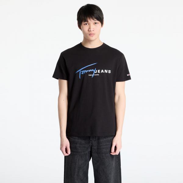 Tričko Tommy Jeans Regular Signature Dna Tee Black S