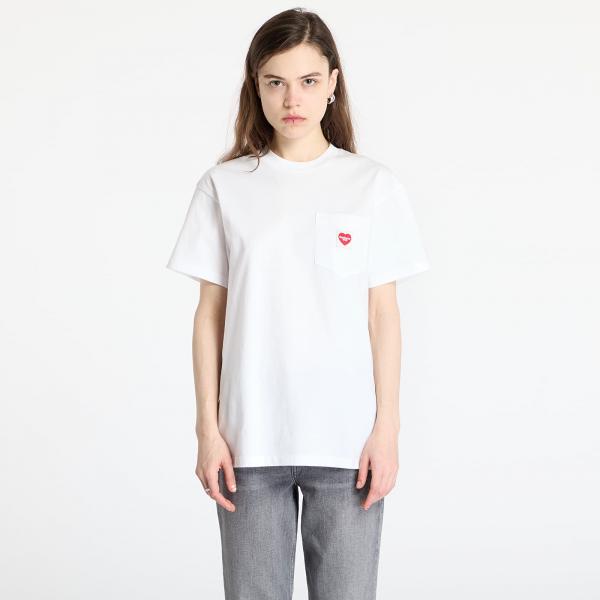 Tričko Carhartt WIP S/S Pocket Heart T-Shirt UNISEX White/ Red S