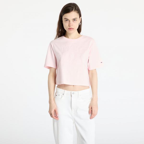 Tričko Tommy Jeans Relaxed Tonal Crew T-Shirt Pink S