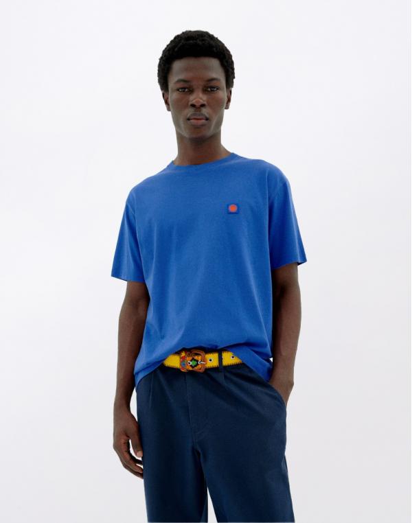 Tričko Thinking MU Blue T-Shirt Sun Brown Back INDIGO