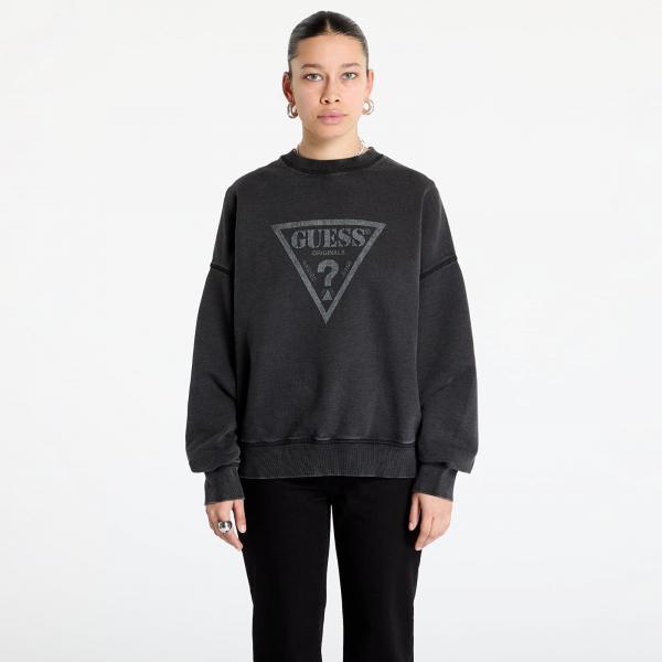 Mikina Guess Originals Vintage Triangle Sweatshirt Jet Black Multi L