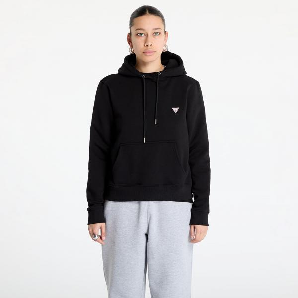 Mikina Guess JEANS Hood Reg Mini Triang Sweat Jet Black A996 XS