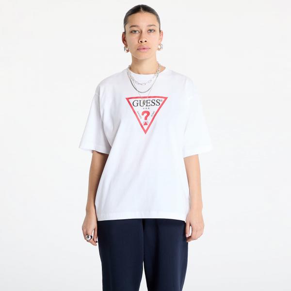 Tričko Guess JEANS Oversized Iconic Tee Pure White L