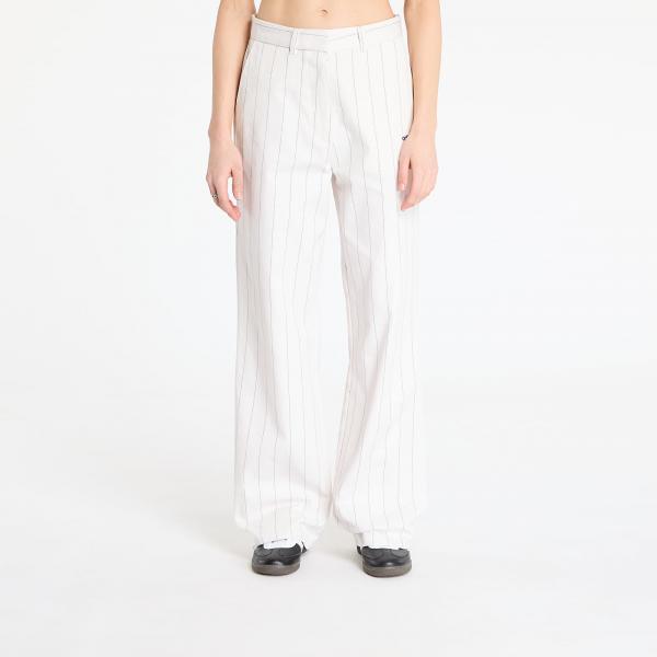Kalhoty adidas Pinstripe Twill Loose Pants White/ Off White/ Night Indigo 38