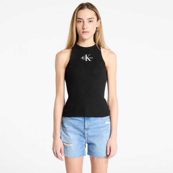 Tílko Calvin Klein Jeans Monologo Rib Tank Top Black XL