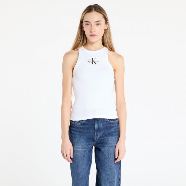 Tílko Calvin Klein Jeans Monologo Rib Tank Top White L