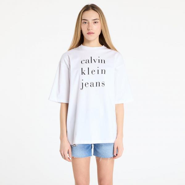 Tričko Calvin Klein Jeans Short Sleeve Logo Tee White M
