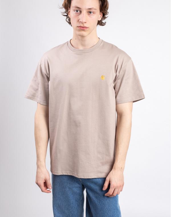 Tričko Carhartt WIP S/S Chase T-Shirt Dusky Beige/Gold